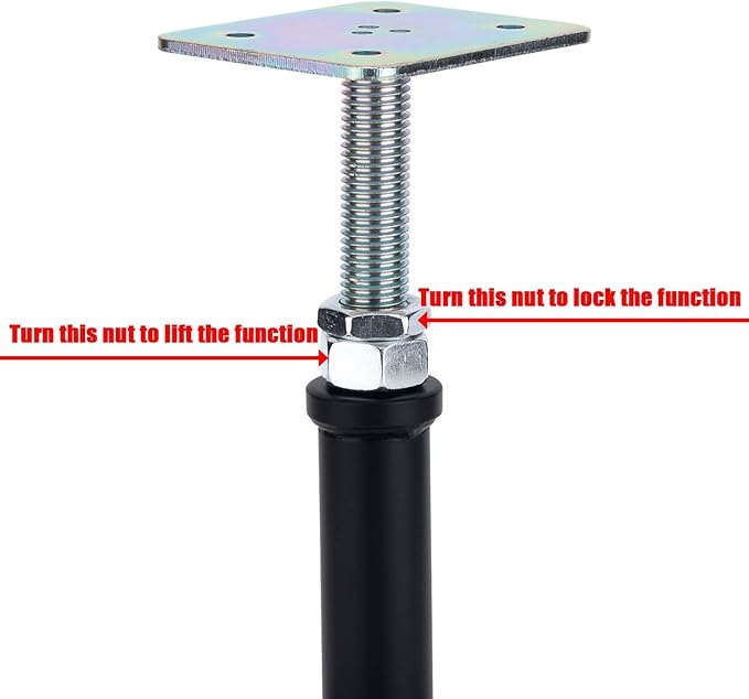 4-Pack Adjustment Floor Jack Post Floor Jack Lift Supports 6-9 Inch Adjustable House Jack,Adjust Supports,Lift Supports,Mini Screw Jack, Floor Straightener,Level Supports