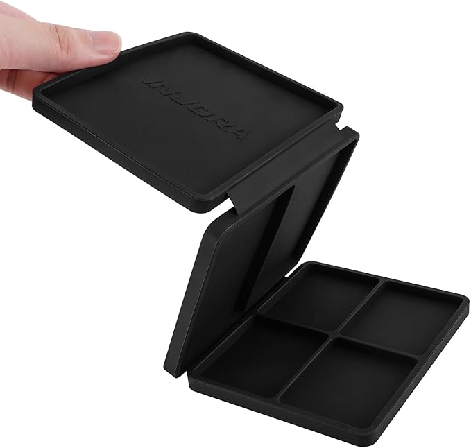 INJORA Portable Tri-Fold Silicone Tool Tray, Parts Tray (108x88mm)