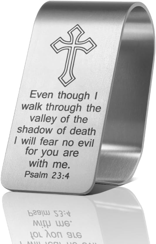 Psalm 23:4 Car Visor Clip, Bible Verse Visor Clip for Men Women