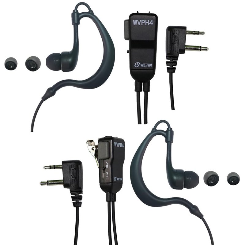 WETIN Walkie Talkie earpiece Walkie Talkie Headset with mic Compatible Midland Walkie Talkie Earpiece gxt1000vp4 gxt1000 with PTT/VOX Pair