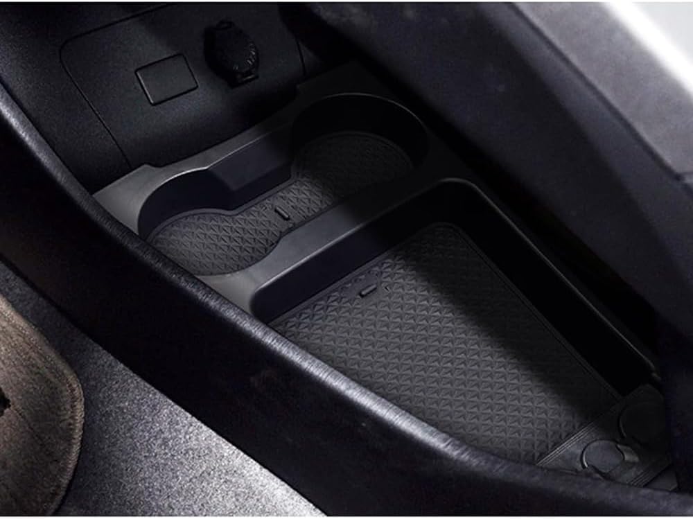 LUWU Prius XW30 Low Center Console Organizer for 2010 2011 2012 2013 2014 2015 Prius Accessories Armrest Console Storage Box Glove Organizer Tray ABS Material (Black)