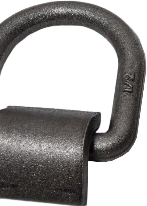 4 Pack - Hi Gear 1/2-inch 12000 Lbs Load Capacity Weld-on Flip D-Ring Anchor Flatbed Truck Trailer Ratchet Strap Cargo Tie Down