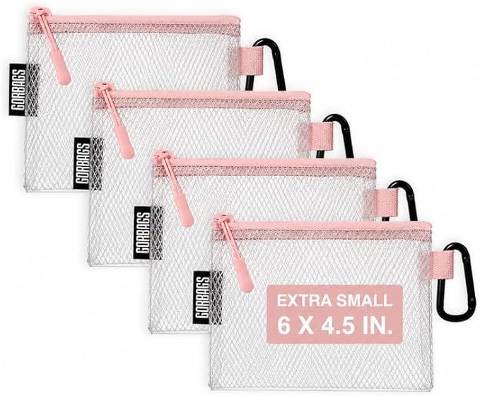 GOBAGS Air Production Extra Small Clear Zipper Pouch – Cable Organizer & Travel