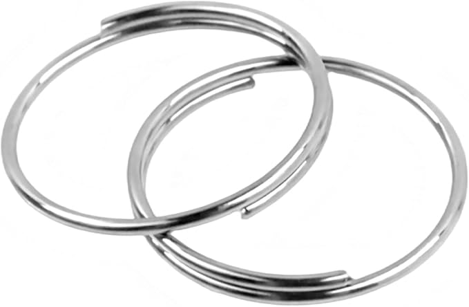 500PCS Stainless Steel Bright Silver Chandelier Split Rings, 0.47inch Diameter