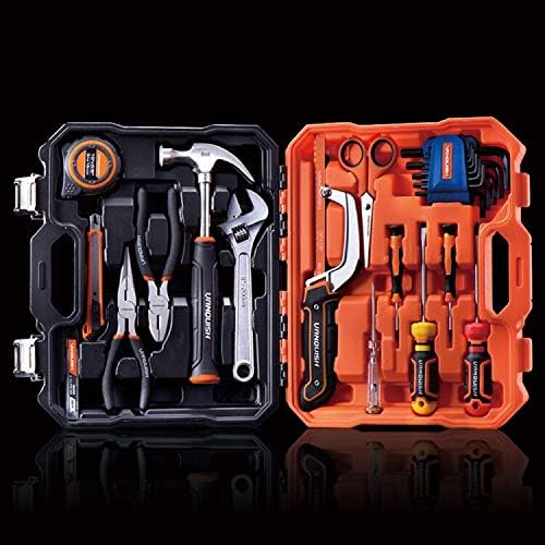 Vanquish 37-Pieces Tool Set for Home,Basic Essential Small Tool Kit Box for Apartment, Dorm, and Household with Blow Molded Storage Case (8001)