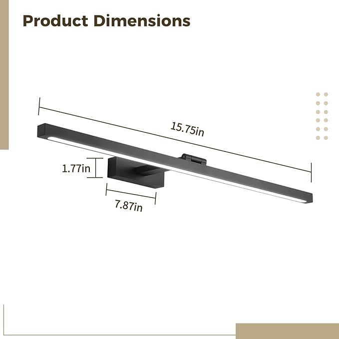 Adjustable Led Bathroom Mirror Light, Waterproof Makeup Wall Light, Anti-Corrosion All-Aluminum Design
