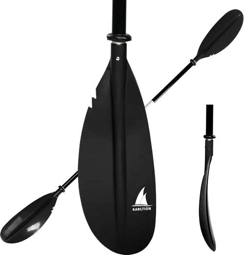 Karltion Kayak Paddle - Adjustable Aluminum Alloy Shaft with Glass Fiber Blade | Lightweight & Portable