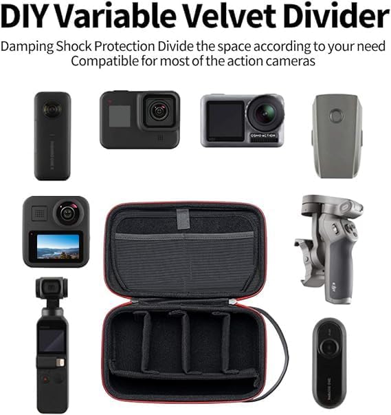 TELESIN Hard Carry Case Waterproof Carrying Bag