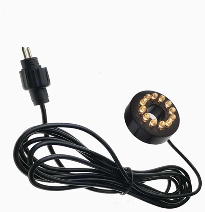 Replacement 12V Underwater 12-LED Lights Ring Submersible Fountain Pond