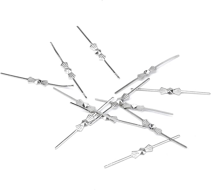 500PCS Metal Bright Silver Chandelier Crystal Clips, 1.57inch Total Length