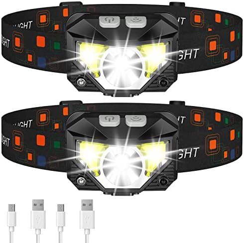 LHKNL Headlamp Flashlight, Lumen Bright Head Lamps LED Rechargeable Camping