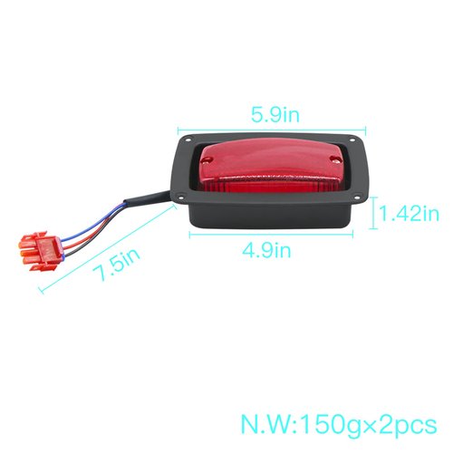 DIYOLFALL Golf Cart LED Tail Light Kit Fits Club Car 1982-Newer DS models with LED lights and has a 3 wire wiring plug 1017035