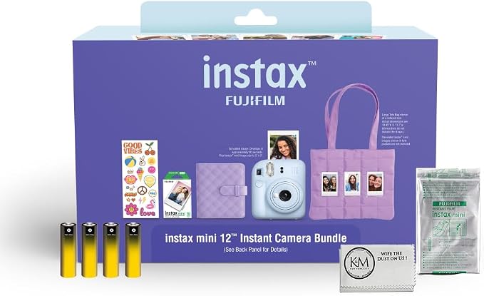 FUJIFILM INSTAX Mini 12 Holiday Bundle 2025 | Pastel Blue