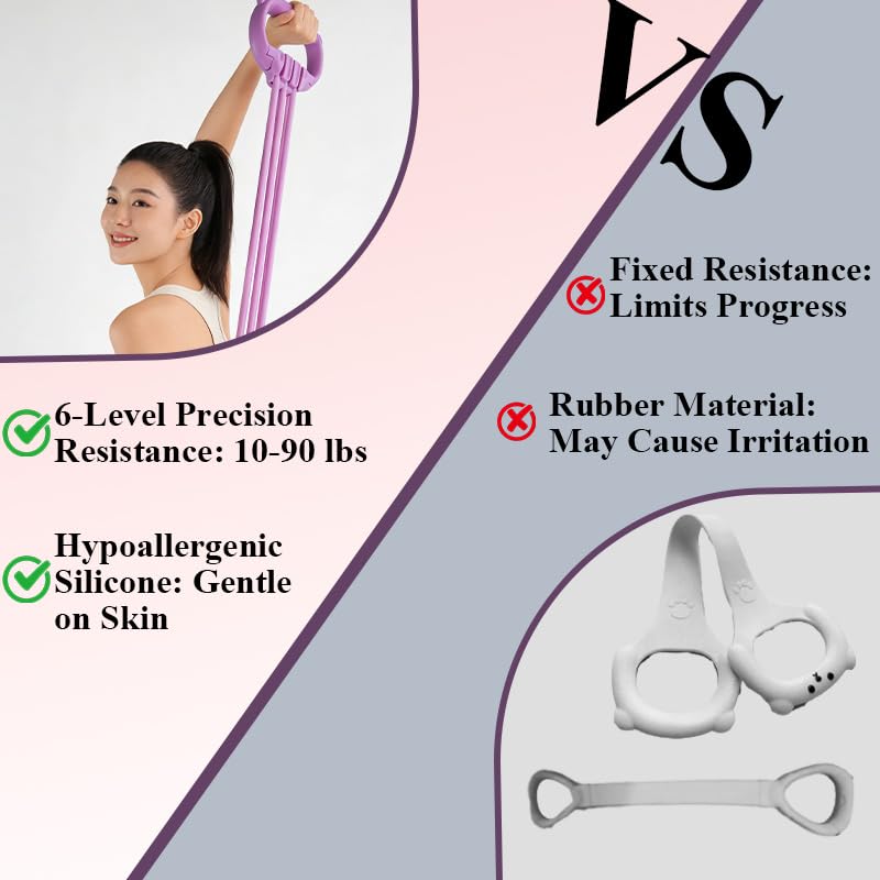 Resistance Bands with Handles, 10-90 lbs Adjustable Fitness Exercise Bands for Home Gym, Pilates, Physical Therapy, Strength Training & Muscle Toning for Men Women