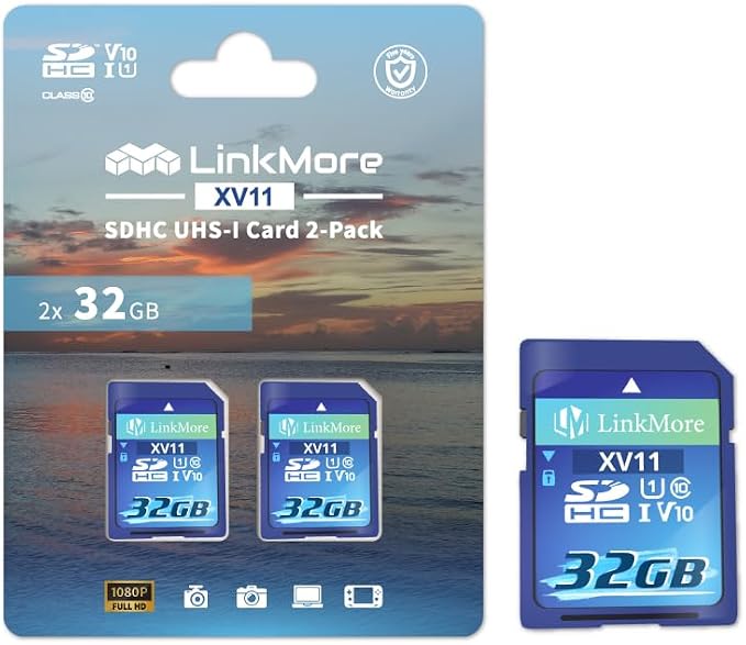 LinkMore 32GB Full-Size SD Card, SDHC Compatible