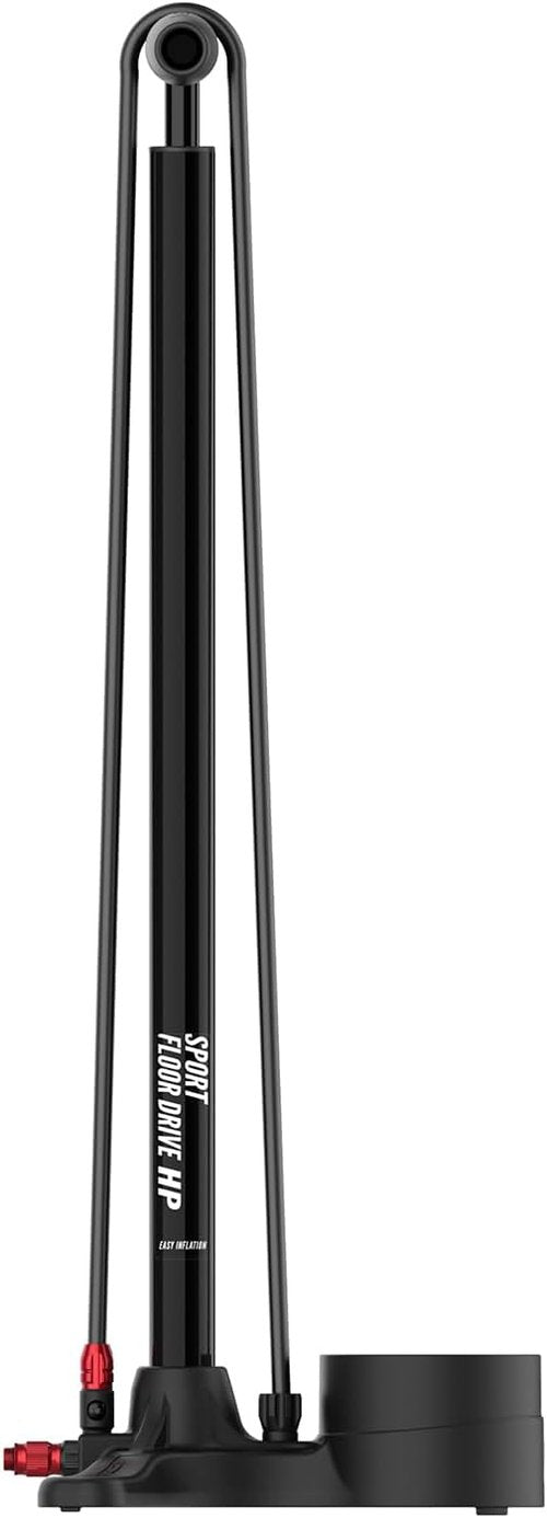 LEZYNE Sport Floor Drive Bicycle Pump - High Pressure 220 PSI with 3.5" Analog Gauge | Fits Presta/Schrader Valves