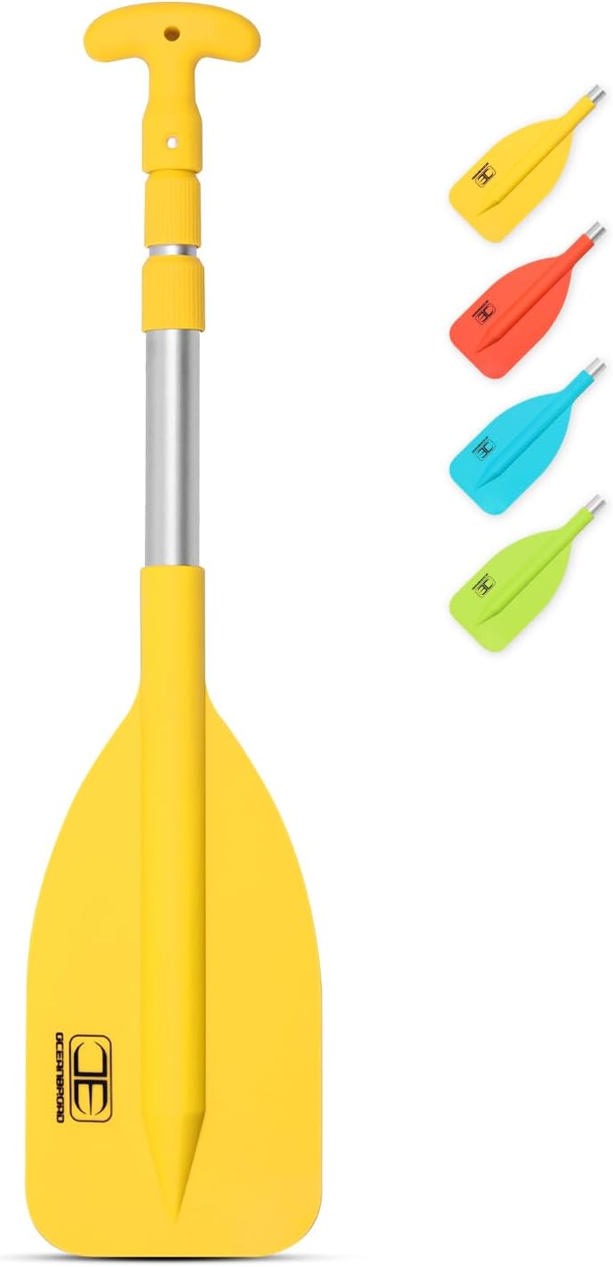 OCEANBROAD Telescoping Emergency Paddle | Adjustable 21''-42'' or 26''-54'' Aluminum Shaft for Kayaking & Boating