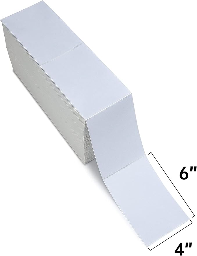 L LIKED 3000 4x6 Thermal Labels Fanfold, Direct Thermal Shipping Labels