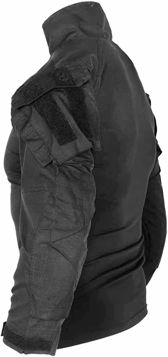Skiennix Tactical Shirt - G3 Camo Long Sleeve Combat Shirt with 1/4 Zip & Pockets for Men