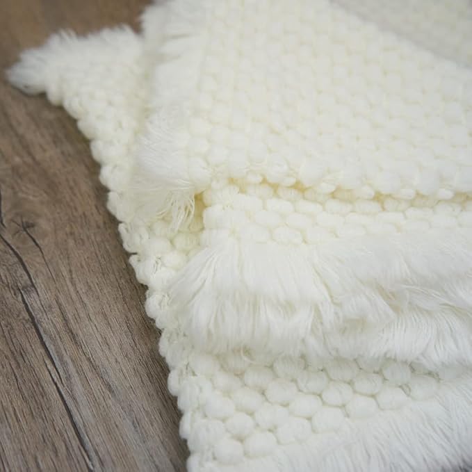 Zeroest Baby Photography Props Basket Braid Wool Wrap Newborn Photo Shoot