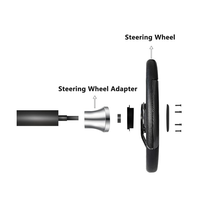 Shu-Ran Golf Cart Steering Wheel Adapter, Golf Cart Steering Wheel Adapter Hub Only for Club Car DS Golf Cart, Silver