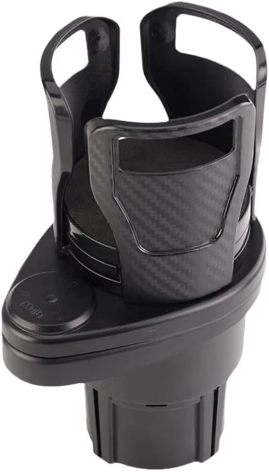 Car Cup Holder Expander for Lexus UX 250h 2019-2024, Multifunctional Dual Cup Mount with 360° Rotating Adjustable Carbon Fiber Texture Adapter