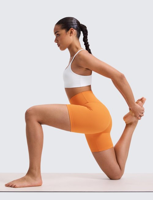 CRZ YOGA Biker Shorts - ButterLuxe High Waisted Spandex for Women | 6" Length for Running & Volleyball