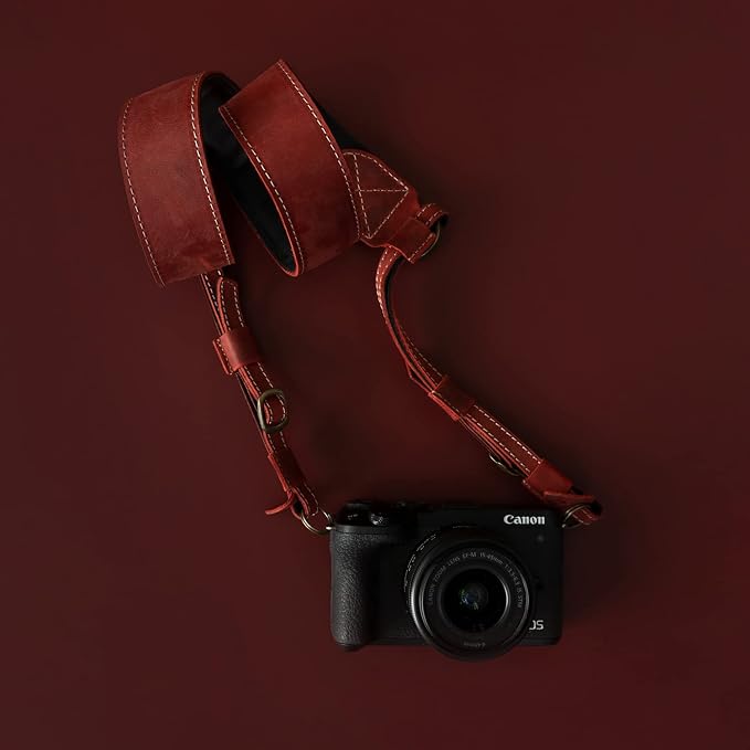 MegaGear SLR, DSLR Sierra Series Genuine Leather Camera Shoulder or Neck Strap