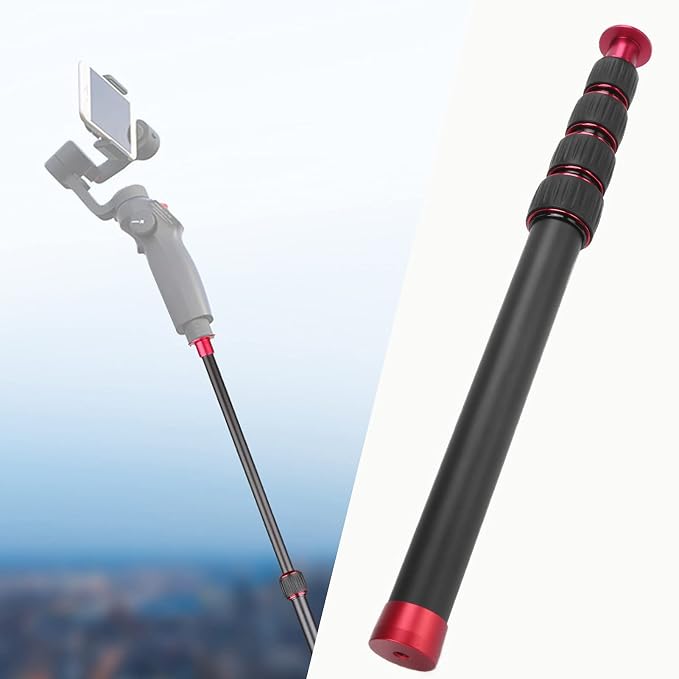 LR-255 Camera Monopod, 13.2-42.5in Extension Pole, 5 Section Aluminium Alloy