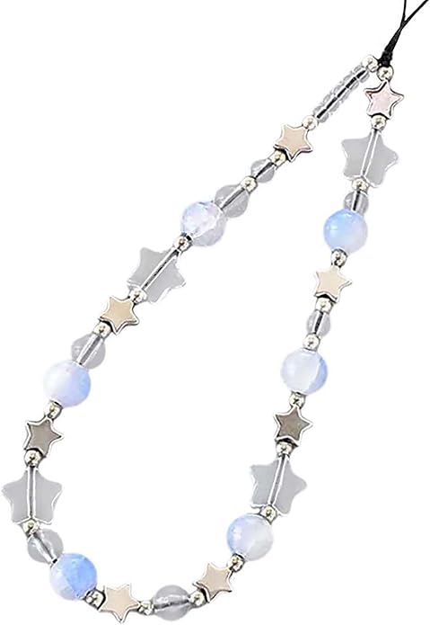 Beaded Phone Charm Lanyard Strap Girly Style Fixed Beads Pearl Lanyards