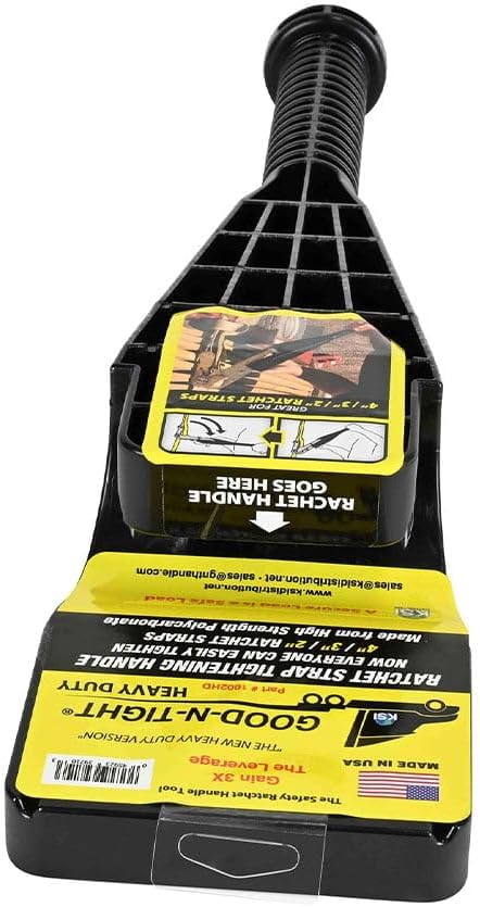 Black Polycarbonate Good-N-Tight Tie Down Ratchet Straps Tightening Handle for Heavy Duty Trailer Cargo (2 Pack)