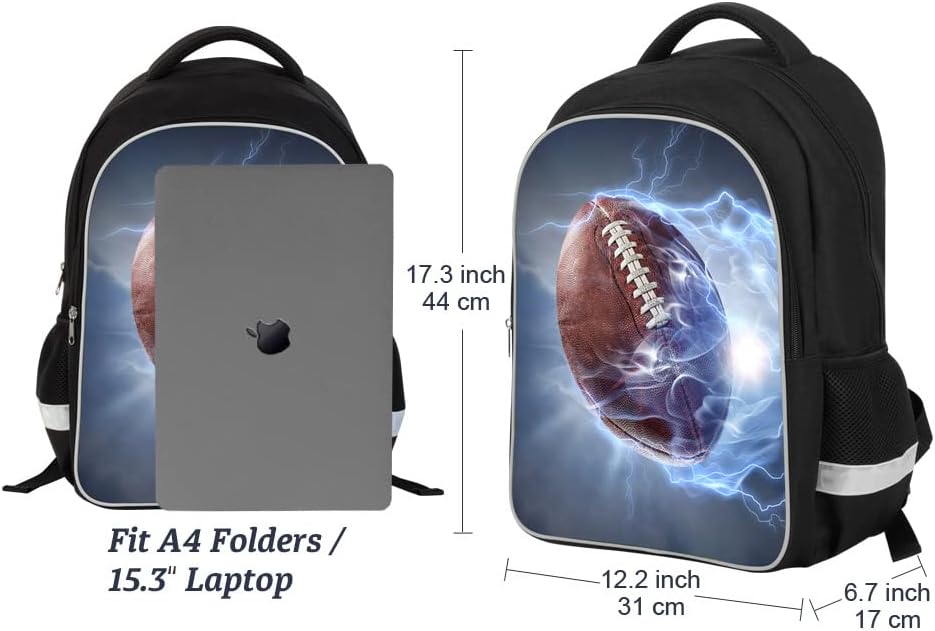 Skiennix Luminous 3D Print School Backpack - Large Capacity & Lightweight Design for Kids