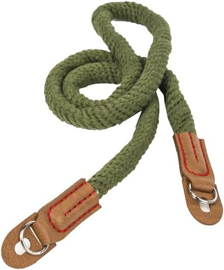 Vintage Handmade Cotton Leather Camera Neck Strap