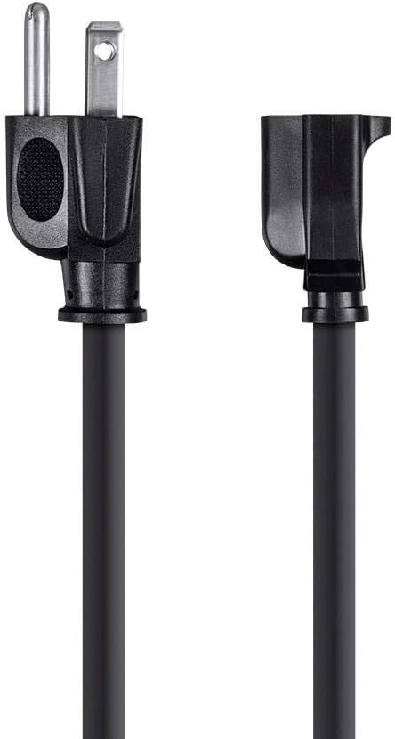 Monoprice 105301 15ft 16AWG Power Extension Cord Cable, 13A (NEMA 5-15P to NEMA 5-15R) Black - 13A