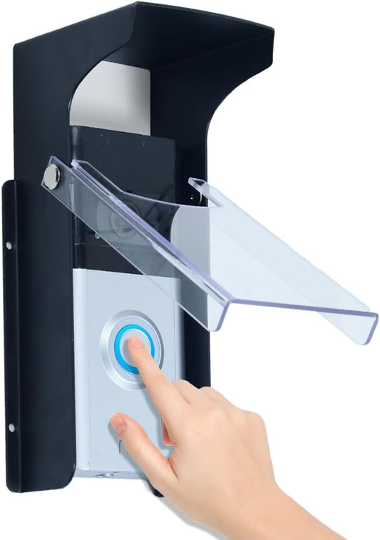 "Black Doorbell Rain Cover