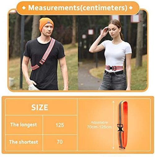 A-SAFETY Glow Belt - Reflective Running Belt for Safety | Available in Yellow, Orange, Black, White
