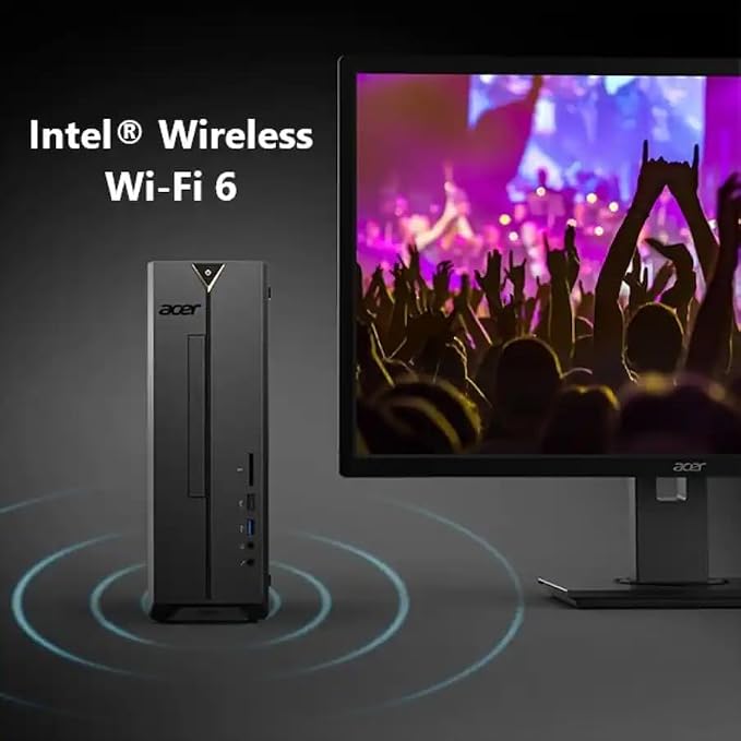 Acer Aspire SFF 8L Desktop Computer | Intel Multi-Core CPU | 16GB RAM, 1TB Storage (512GB SSD+512GB External) | WiFi 6E | Intel UHD Graphic | Wired KB & Mouse, Lifetime Office 365 for The Web