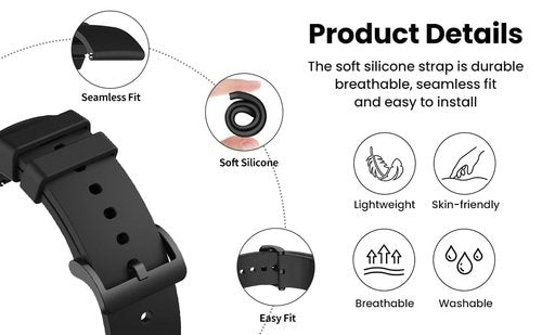 FitTurn [10-Pack] Compatible with Cubitt Aura/Aura Pro/CT2 Pro/CT4/Viva Pro/Viva Smartwatch Strap, 22mm Soft Silicone Glossy Replacement Wristband Sport Band Bracelet for Aura/Aura pro, for Men/Women