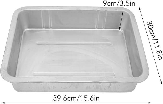 Acouto Galvanized Drip Pan Oil Drain Pan Leak Portable Universal Metal Construction Automotive Oil Change Container(#2)