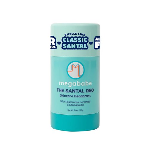 Megababe Skincare Deodorant - Santal Deo with 72-Hour Odor Protection | Aluminum-Free & Natural | 2.6 oz