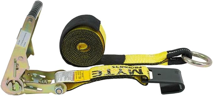 Mytee Products 2" x14' Lasso Ratchet Strap Flat Hook Wheel Net Auto Tow Towing Tie Down