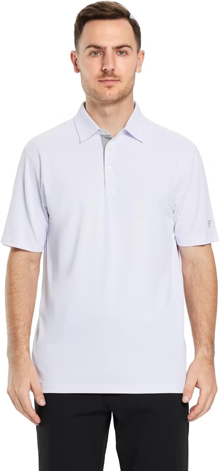 Skiennix Men's Golf Polo Shirt - Moisture-Wicking Dry Fit Performance | Short & Long Sleeve Options