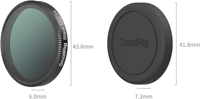 SmallRig 1/4 Black Mist Filter for DJI Osmo Action 6, Snap On Black Diffusion