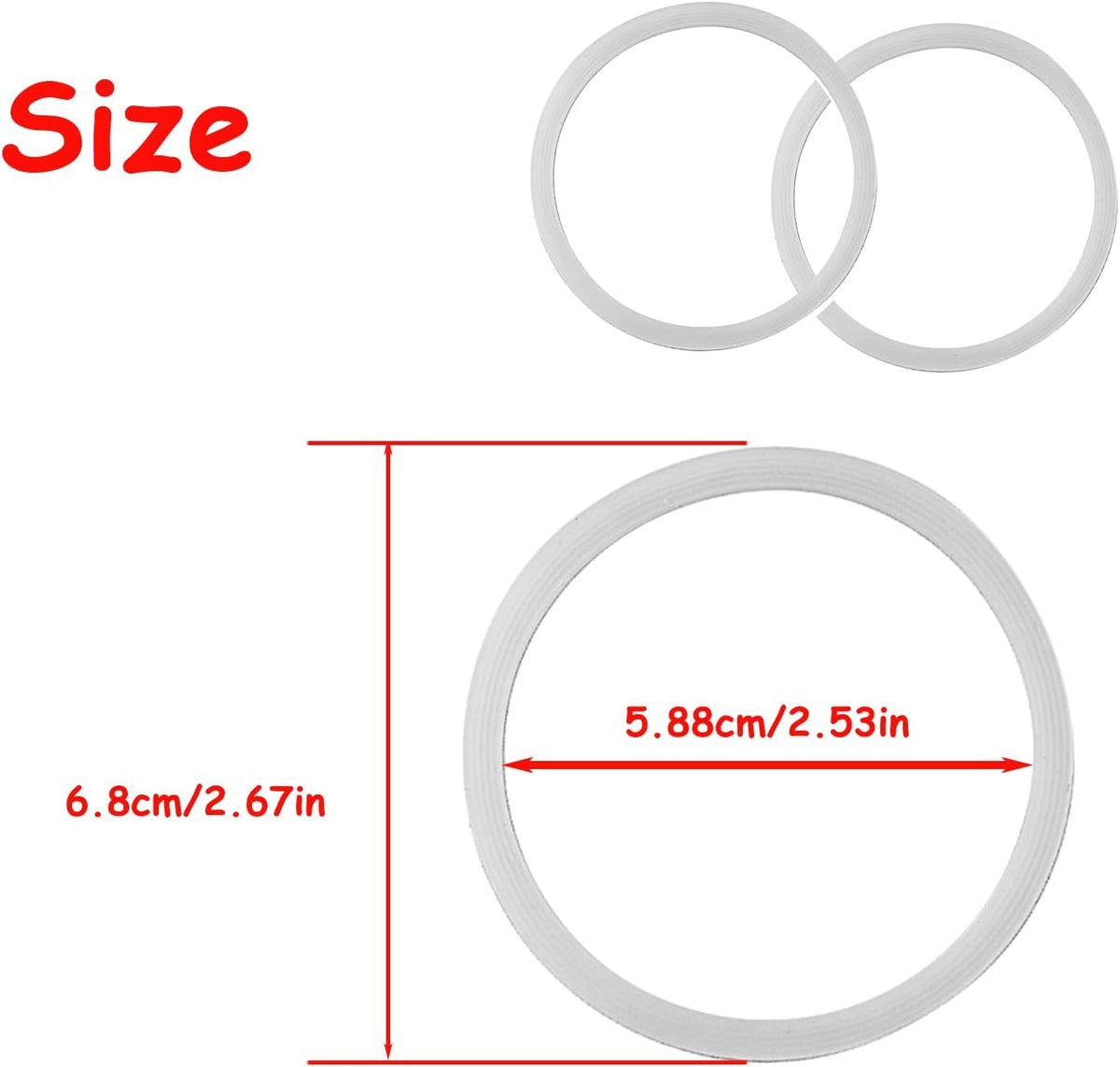 Owala FreeSip | 6-Pack Replacement Water Bottle Gaskets - Durable Silicone Lid Seals