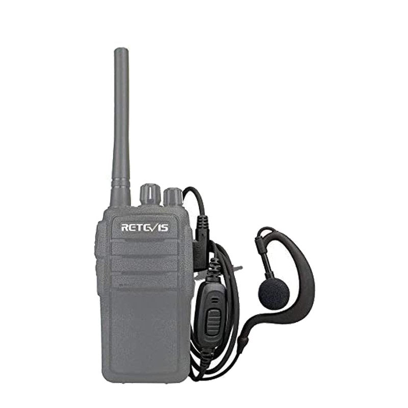 Retevis Case of 10, Two Way Radio Earpiece with Mic Single Wire Earhook Headset for RT22 RT21 RT68 RT68H H777 H777H RT86A RT86S, Compatible with Pxton, Baofeng BF-888S/BF-T26, Kenwood Walkie Talkies