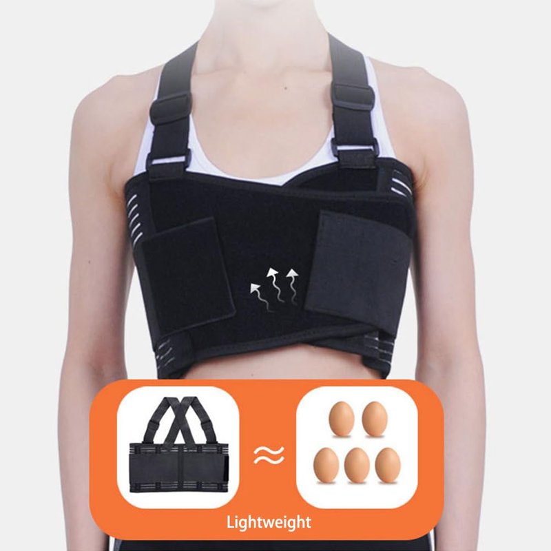 YingXue Broken Rib Support Brace, Rib and Chest Support Brace, Rib Belt for Ribs Support, Dislocated Ribs Protection, Sternum Injuries and Pulled Muscle Pain (XXL 43" to 53")