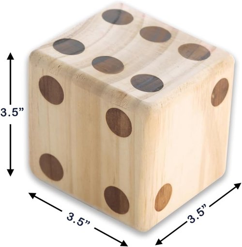 Giant Wooden Yard Dice - Outdoor Game Set of 6 | Perfect for Family Fun & Gatherings