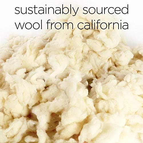 Molly Mutt Sheepy Wool-Filled Crate Pad, GOTS-Certified 100% Organic Cotton Canvas Cover with Soft 100% Natural Wool Insert, Ideal for Dog Bed or Kennel, Amarillo by Morning, 42" x 28" x 2.5"