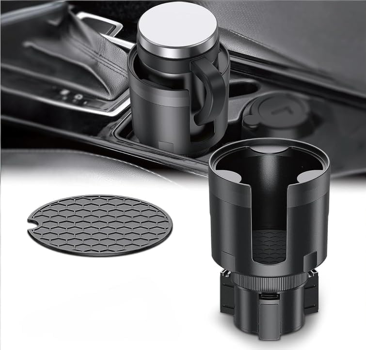 Car Cup Holder Expander Adapter, Cup Holder Extender with Adjustable Base