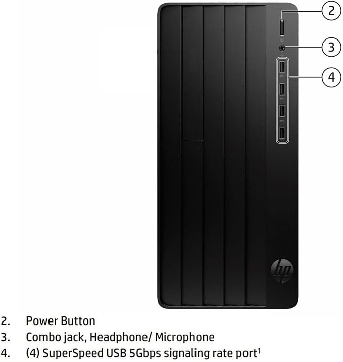 HP Pro Tower 290 G9 Business Desktop, Intel i5-12500, 16GB RAM 512GB SSD | CPU up to 4.6GHz, Wi-Fi 6, Bluetooth 5.3, Dual Monitor Support, Windows 11 Home, Carbon Black